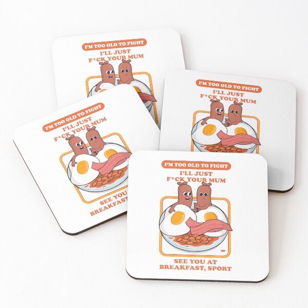 Item preview, Offensive rude breakfast joke – “see you at breakfast, sport” dark humor design (UK Spelling on light colours) designed and sold by messy-nessie.