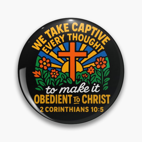 Item preview, 2 Corinthians 10:5 We Take Captive Every Thought To Make It Obedient To Christ designed and sold by plushism.