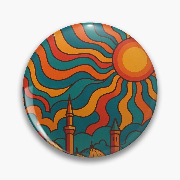 Item preview, Trippy Psychedelic Poster of Bursa | Neon Ottoman Architecture & Uludağ Views | Vibrant Abstract Turkish City Art designed and sold by PaintedPixels01.