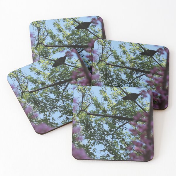 Item preview, Vibrant Eastern Bluebird and Redbud Flowering Tree designed and sold by vikko-art.