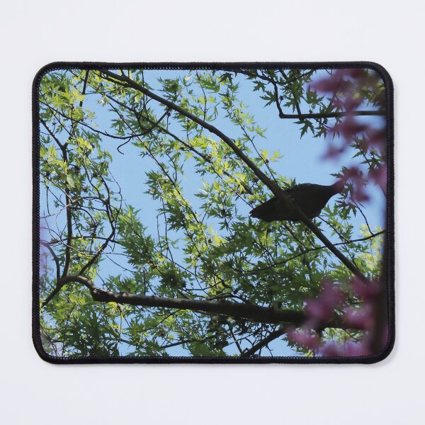 Item preview, Vibrant Eastern Bluebird and Redbud Flowering Tree designed and sold by vikko-art.