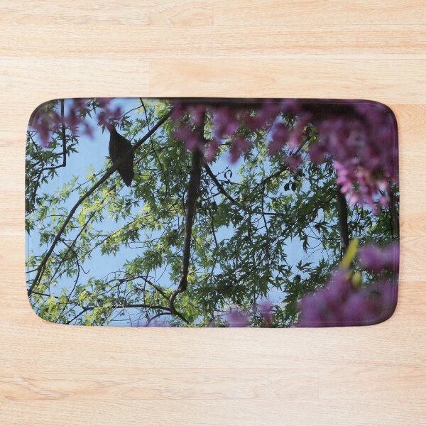 Item preview, Vibrant Eastern Bluebird and Redbud Flowering Tree designed and sold by vikko-art.