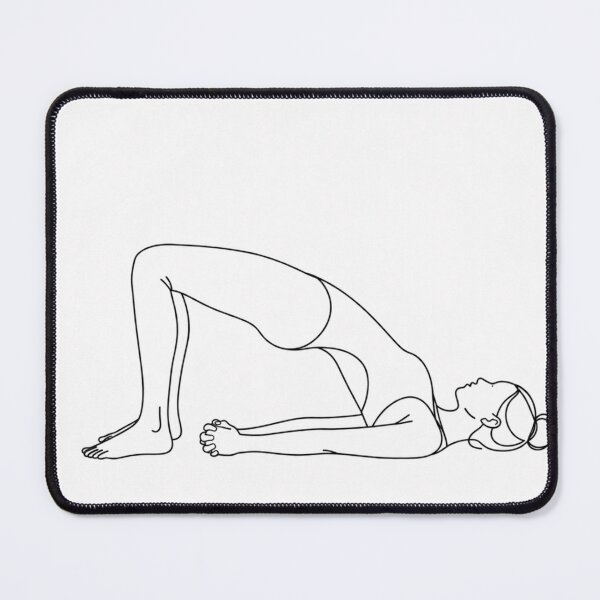 Item preview, Bridge Yoga Pose One Line Art designed and sold by BlairWynne.