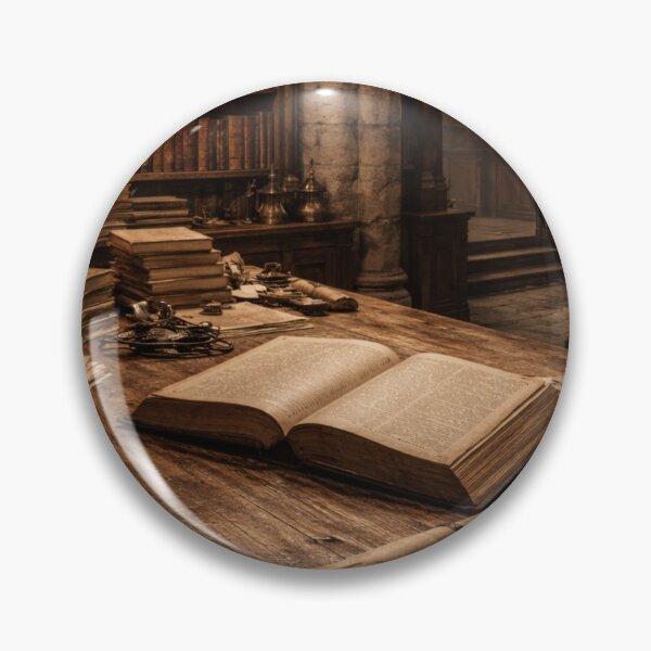 Item preview, Medieval Royal Library Wall Art | Dark Academia Study Room with Ancient Tome | Vintage Book & Archive Interior Print designed and sold by Element Horizon Studio.