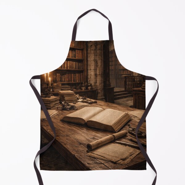 Item preview, Medieval Royal Library Wall Art | Dark Academia Study Room with Ancient Tome | Vintage Book & Archive Interior Print designed and sold by Element Horizon Studio.