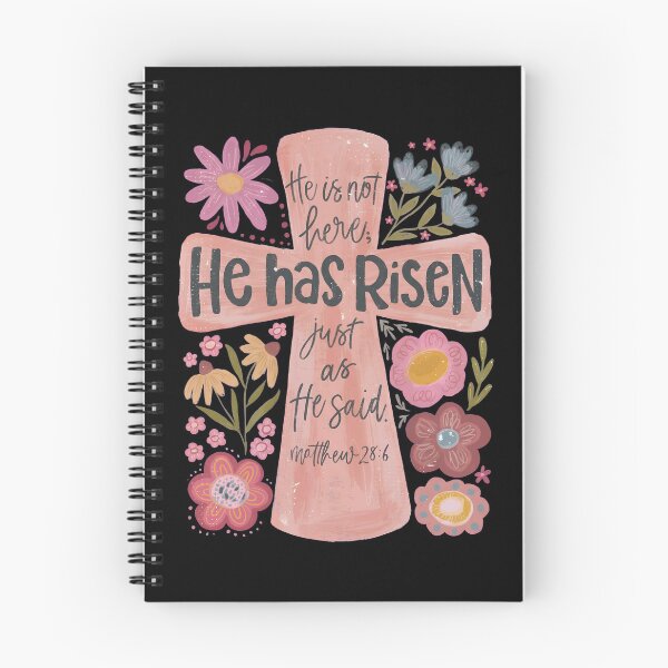 Item preview, He Has Risen Floral Cross Scripture Tee designed and sold by OlyvieArt.