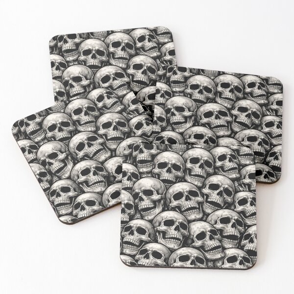 Item preview, wall of skulls horror designed and sold by Blck-Acid-Devil.
