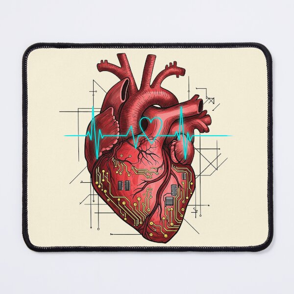 Item preview, Cyberpunk Anatomical Circuit Heart EKG Tech designed and sold by SholoStudio.