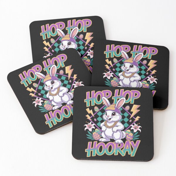 Item preview,  Hop Hop Hooray – Hip Hop Easter Bunny Graffiti Streetwear Tee V7 designed and sold by DarylWelsh2024.