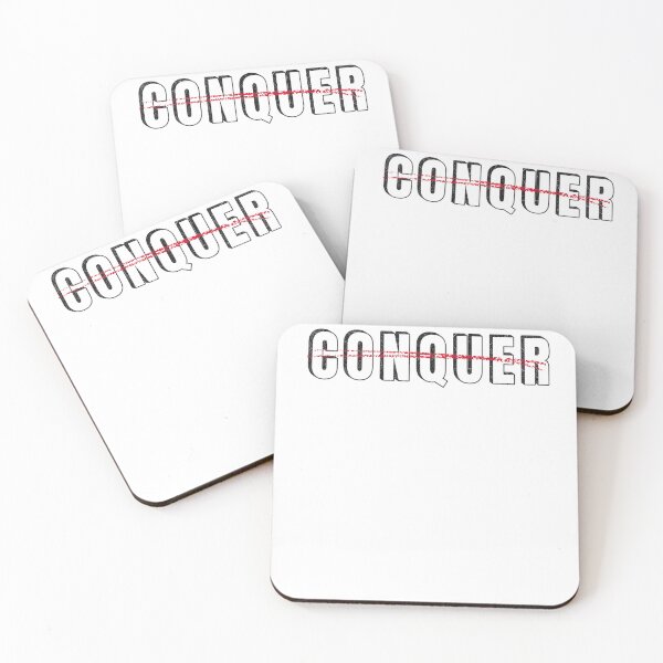 Item preview, Conquer Motivational Streetwear Typography Design designed and sold by Aru-Prints.