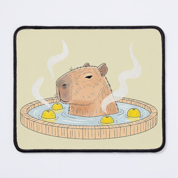 Item preview, Japanese Onsen Capybara Illustration designed and sold by SholoStudio.