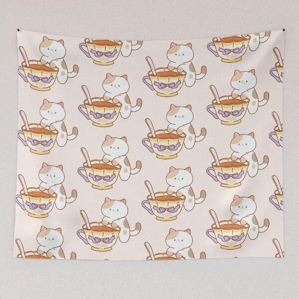 Item preview, Cat with Tea cup designed and sold by salposi.