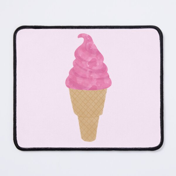 Item preview, Pastel Pink Soft Serve Ice Cream – Strawberry Cute Dessert Illustration designed and sold by EmpressDestiny.