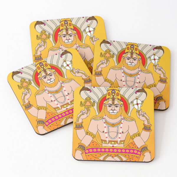 Item preview, Lord Narasimha Divine Art – Fierce Hindu Protector Illustration designed and sold by Harshit_Digital_Arts.