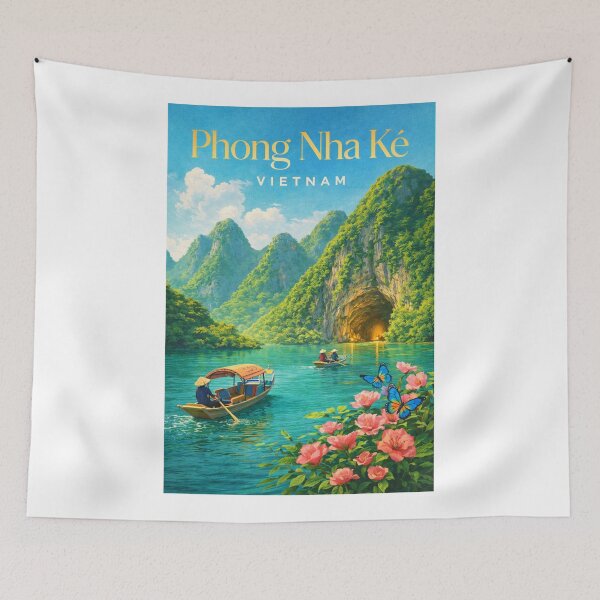 Item preview, Phong Nha Ke Bang Cave River Quang Binh Vietnam UNESCO Landscape designed and sold by Aryabek.