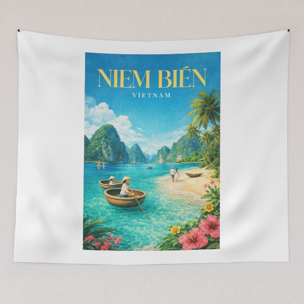 Item preview, Niem Bien Vietnam Limestone Karsts Gulf of Tonkin Coastal Paradise designed and sold by Aryabek.