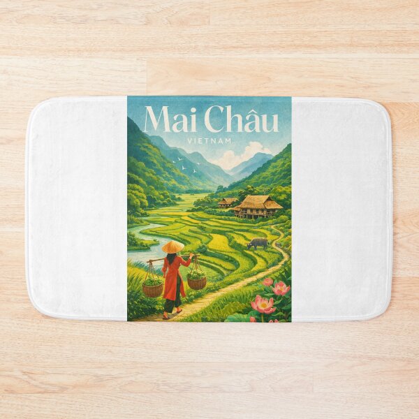 Item preview, Mai Chau Hoa Binh Valley Rice Terraces Northern Vietnam Landscape designed and sold by Aryabek.
