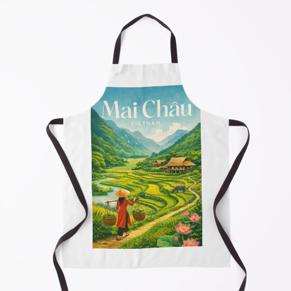 Item preview, Mai Chau Hoa Binh Valley Rice Terraces Northern Vietnam Landscape designed and sold by Aryabek.