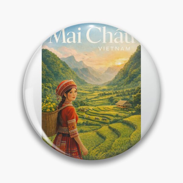 Item preview, Mai Chau Hoa Binh Rice Terraces Sunset Valley Northern Vietnam designed and sold by Aryabek.