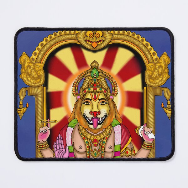 Item preview, Narasimha Avatar Drawing – Mythological Hindu God Artwork designed and sold by Harshit_Digital_Arts.