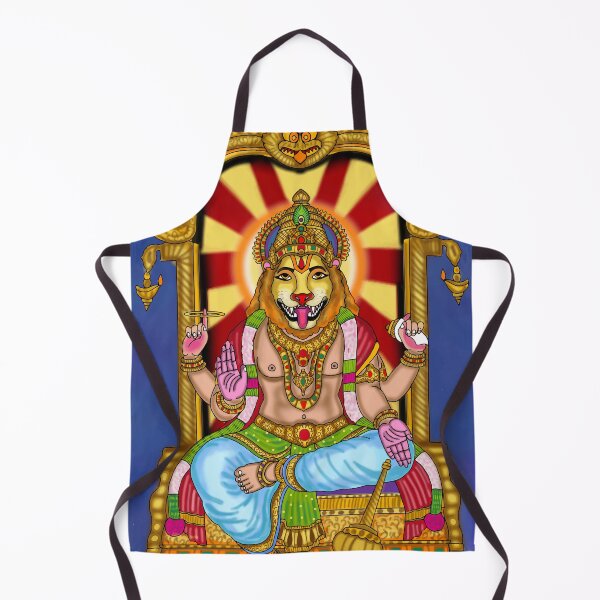 Item preview, Narasimha Avatar Drawing – Mythological Hindu God Artwork designed and sold by Harshit_Digital_Arts.