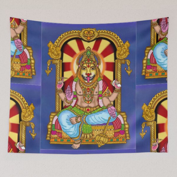 Item preview, Narasimha Avatar Drawing – Mythological Hindu God Artwork designed and sold by Harshit_Digital_Arts.