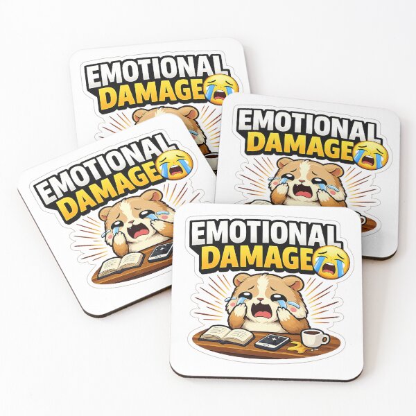 Item preview, Emotional Damage Crying Hamster Meme Funny Cute Sad Mood Sticker designed and sold by Kanvasly.
