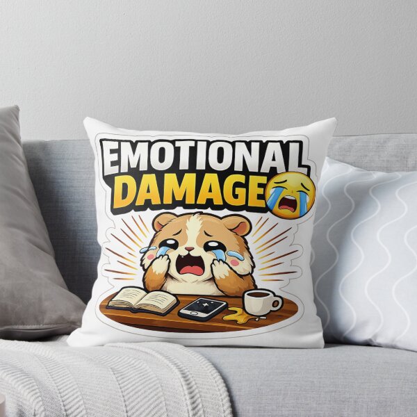 Item preview, Emotional Damage Crying Hamster Meme Funny Cute Sad Mood Sticker designed and sold by Kanvasly.