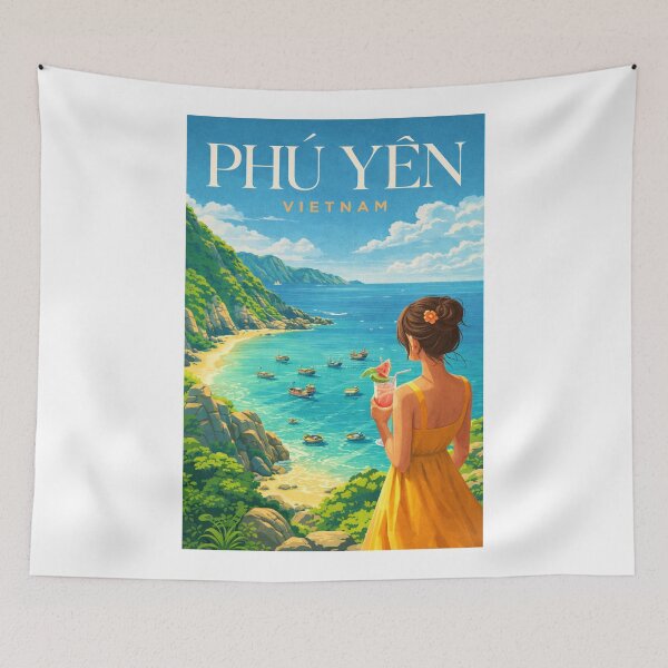 Item preview, Phu Yen Vietnam Tuy Hoa Coastline Fishing Boats South Central Coast designed and sold by Aryabek.