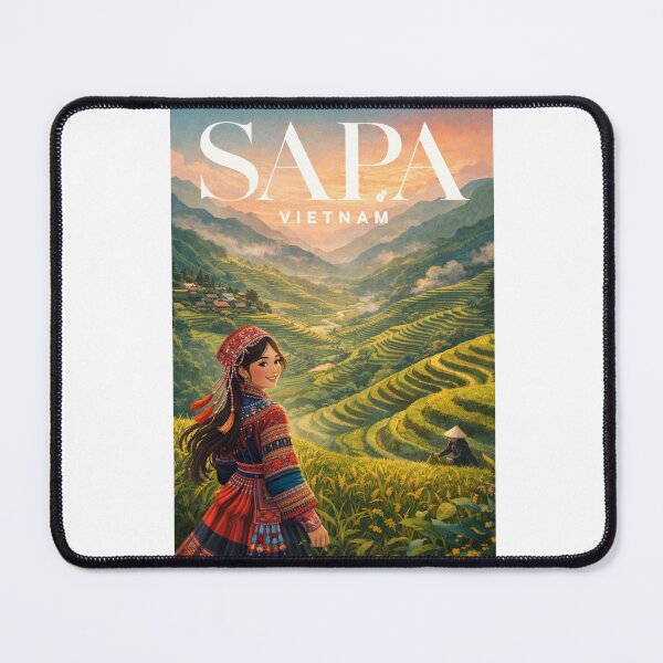 Item preview, Sapa Lao Cai Vietnam Terraced Rice Fields Hoang Lien Son Mountains designed and sold by Aryabek.