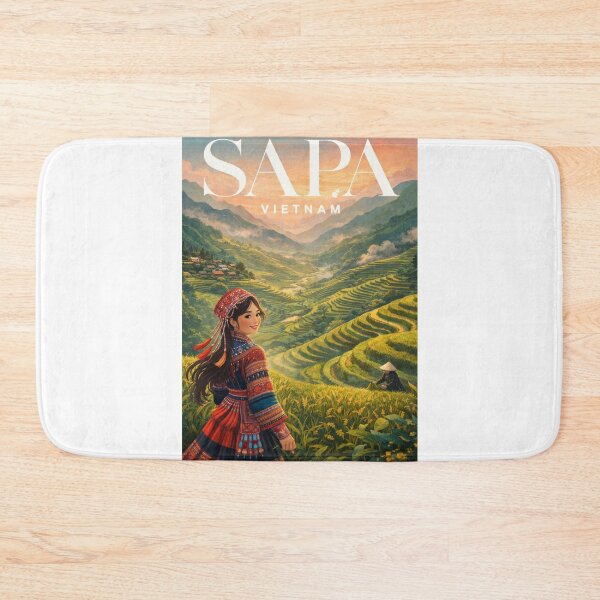 Item preview, Sapa Lao Cai Vietnam Terraced Rice Fields Hoang Lien Son Mountains designed and sold by Aryabek.