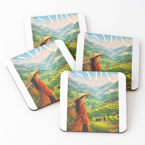 Item preview, Sapa Lao Cai Vietnam Mountain Valley Rice Terraces Ethnic Villages designed and sold by Aryabek.