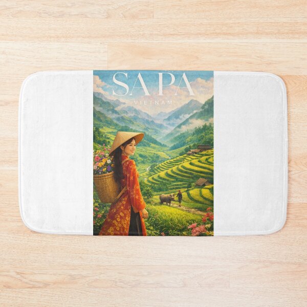 Item preview, Sapa Lao Cai Vietnam Mountain Valley Rice Terraces Ethnic Villages designed and sold by Aryabek.