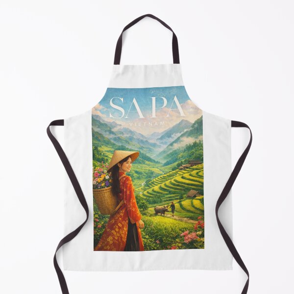 Item preview, Sapa Lao Cai Vietnam Mountain Valley Rice Terraces Ethnic Villages designed and sold by Aryabek.