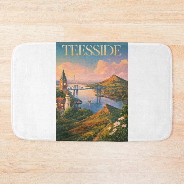 Item preview, Teesside Middlesbrough Transporter Bridge River Tees North Yorkshire England designed and sold by Aryabek.