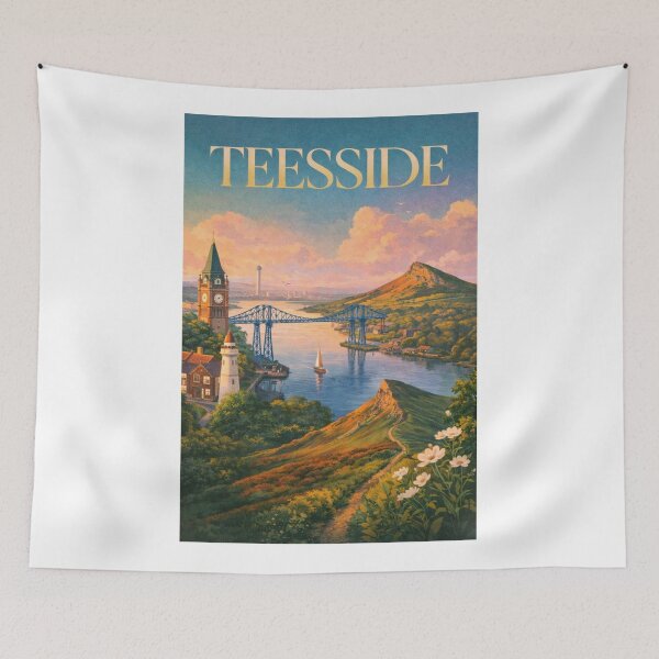 Item preview, Teesside Middlesbrough Transporter Bridge River Tees North Yorkshire England designed and sold by Aryabek.