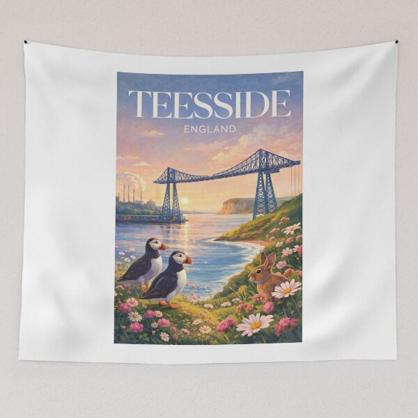 Item preview, Teesside Transporter Bridge Sunset River Tees North East England designed and sold by Aryabek.