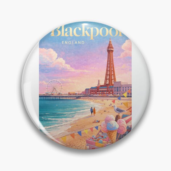 Item preview, Blackpool Tower Central Pier Lancashire Coast England Seaside Resort designed and sold by Aryabek.