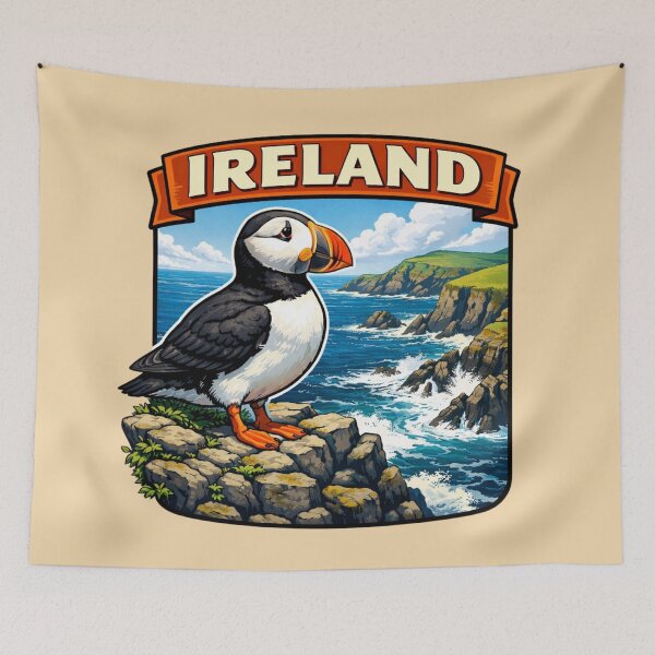 Item preview, Ireland - Atlantic Puffin Bird designed and sold by Myra365Art.