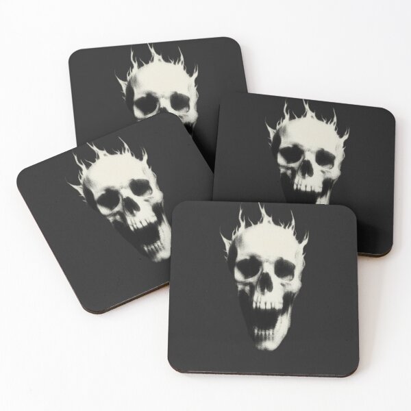 Item preview, Flaming Soul: Grungy Skull with White Flames designed and sold by UrbanThreat.
