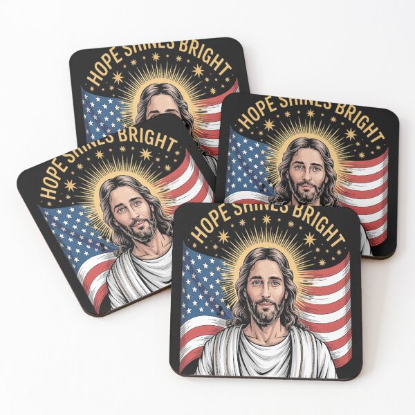 Item preview, Hope Shines Bright Radiant Faith And Freedom Jesus designed and sold by TheRetroStyle.