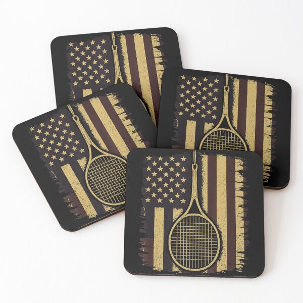 Item preview, Vintage Tennis Racket USA Flag Patriotic  designed and sold by WayTBeenkenArt.