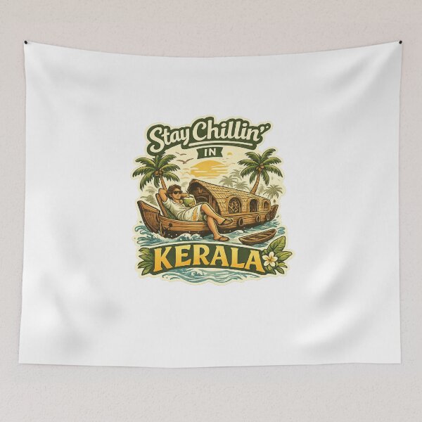 Item preview, Stay Chillin in Kerala Backwaters Houseboat Tropical Sunset India designed and sold by Aryabek.