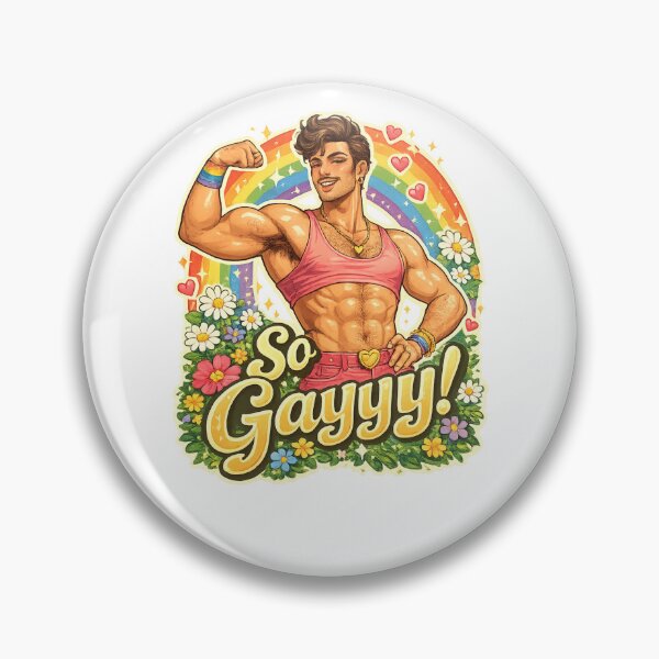 Item preview, So Gayyy Pride Rainbow Floral Strong Queer Expression designed and sold by Aryabek.