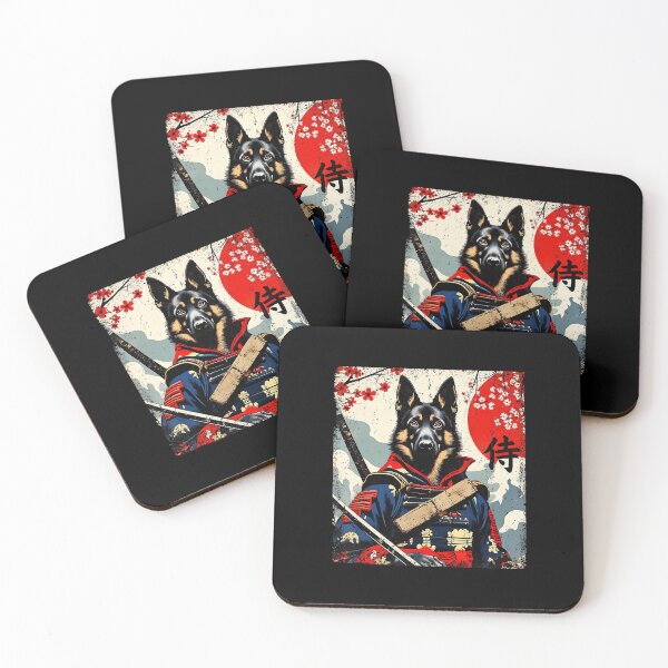 Item preview, Samurai German Shepherd Japanese Ukiyoe Style Warrior Dog designed and sold by titanlevi.