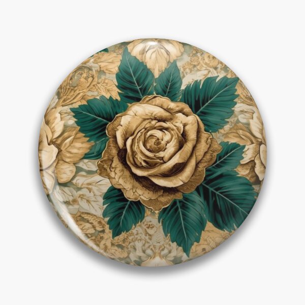 Item preview, vintage gold rose pattern designed and sold by Artchara..
