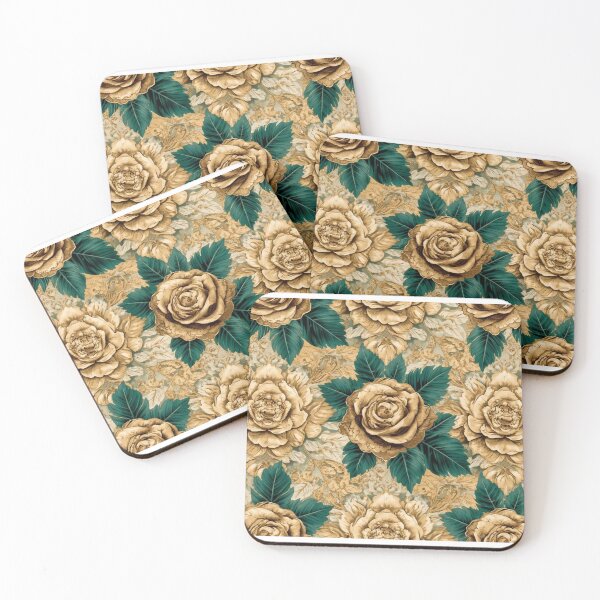 Item preview, vintage gold rose pattern designed and sold by Artchara..