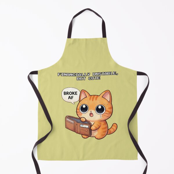 Item preview, Financially Unstable But Cute – Funny Broke Cat Meme Design designed and sold by The-Mood-Lab.