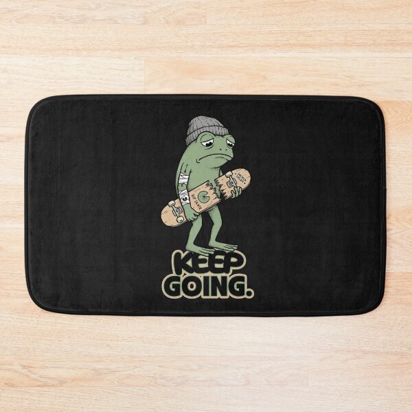 Item preview, Keep Going Frog Skateboard designed and sold by AwesomeBeyondLimits.
