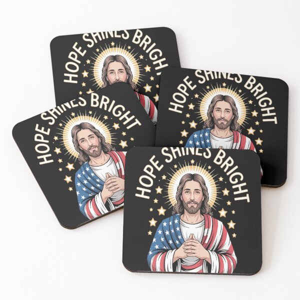 Item preview, Hope Shines Bright Wrapped In Faith And Freedom Jesus Lover designed and sold by TheRetroStyle.